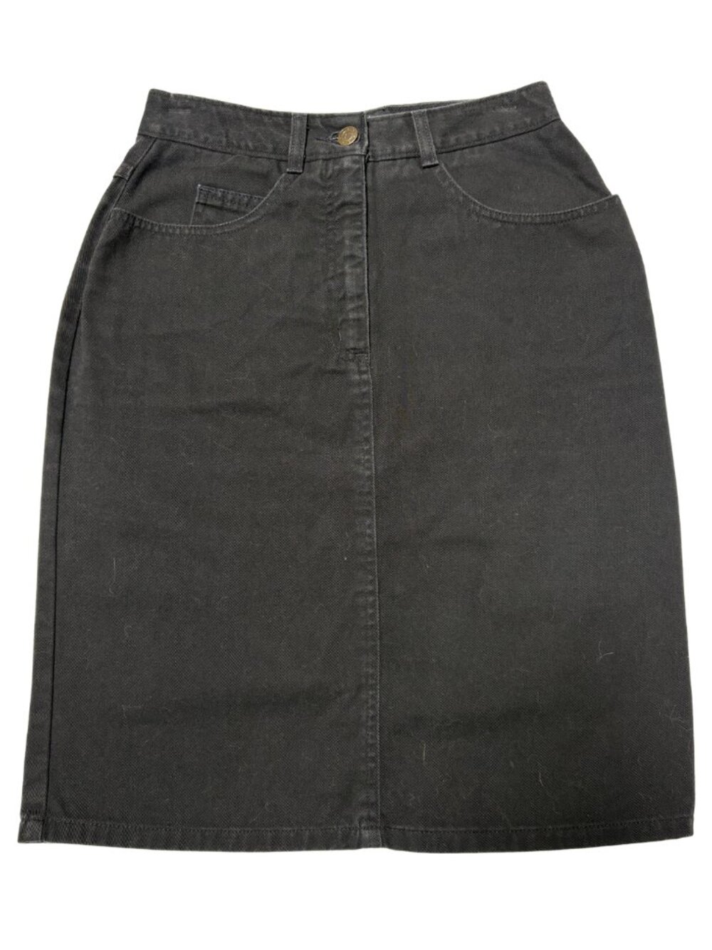 Talbots Black Denim Skirt Women’s Size 2 Classic Casual Style